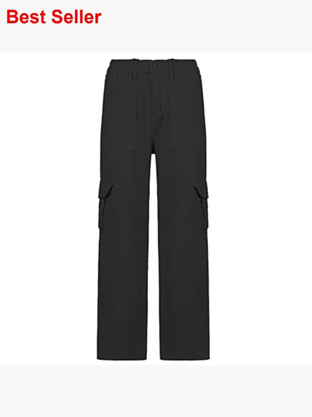 High Rise Baggy Cargo Pants Straight Leg Boyfriend Denim Trousers - Picture 4 of 4